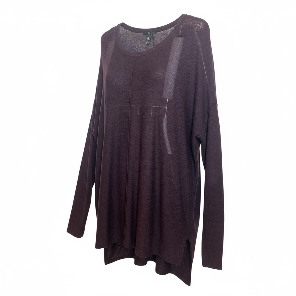 H&M Sheer Long Sleeve Brown Sweater - Picture 2 of 6